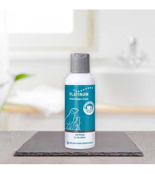 PLATINUM Oral Clean + Care Gel Forte 100 ml OralClean +Care Forte Gel fjerner tandsten, plaque og dårlig ånde, kan anvendes både