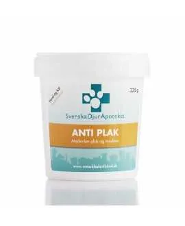 Anti Plak - 335 gram - Svensk Dyreapotek Svenska DjurApoteket Anti Plak er et tilskud til daglig vedligeholdelse af tænder og mu