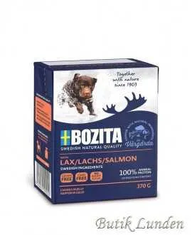 LAKS bidder i gele 370 gram - Bozita hundemad Kornfri vådfoder til hunde fremstillet af&nbsp;skandinavisk laks.