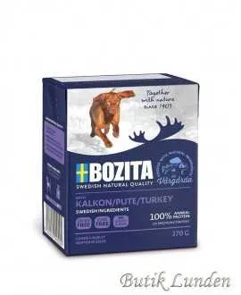 KALKUN bidder i gele 370 gram - Bozita hundemad Kornfri vådfoder til hunde fremstille af saftig og smags fuld kalkun.