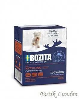 KYLLING bidder i gele 370 gram - Bozita hundemad Vådfoder til hunde fremstille af små bidder i form af mør&nbsp;Kylling.