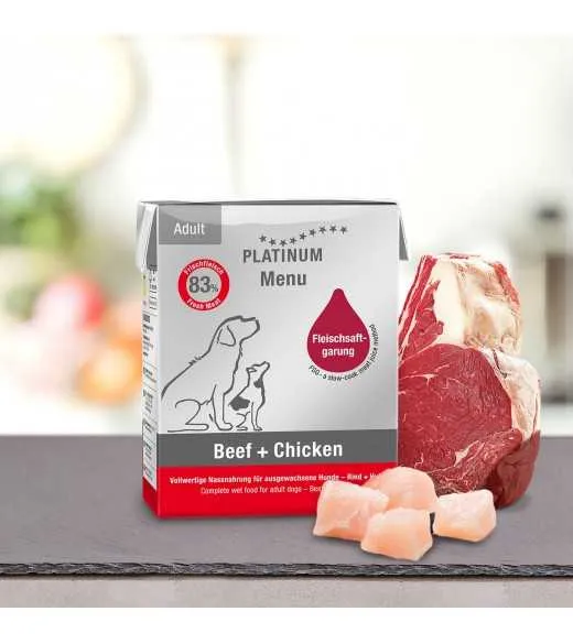 1/1 karton Stor PLATINUM Menu Oksekød og Kylling 1/1 karton Stor PLATINUM Menu Oksekød og Kylling