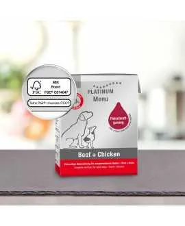 1/1 karton Stor PLATINUM Menu Oksekød og Kylling