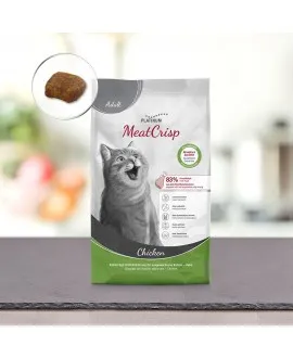 7,5 kg PLATINUM MeatCrisp Adult Chicken kattemad Kattemad fra PLATINUM&nbsp;som din kat vil elske. For første gang har en Freshmeatdr