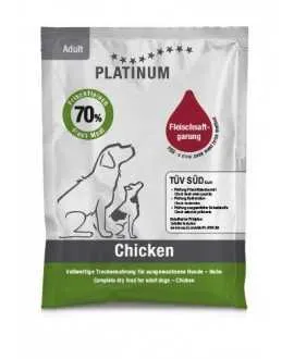 70 x 50 gram PLATINUM Kylling voksen Hundefoder foderprøve