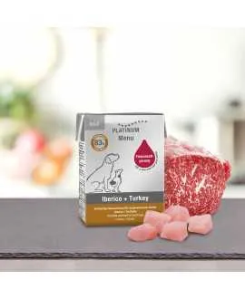 1/1 karton mellem PLATINUM Menu Iberico og Kalkun 12 x 185 gram