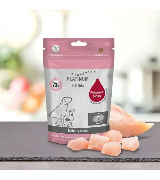 24 x 150 gram PLATINUM Fit-Bits Mobility Fit-Bits Mobility er velegnet til hunde med belastede led samt til hunde med sunde led.