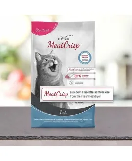 4 x 3 kg PLATINUM MeatCrisp Sterilised Fish kattemad