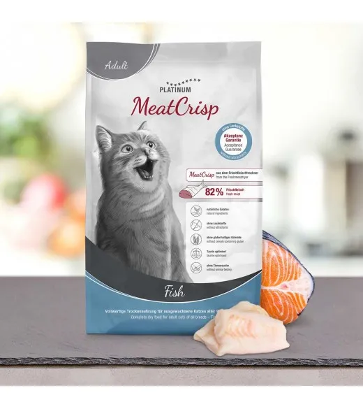 12 kg PLATINUM MeatCrisp Adult Fish kattemad Kattemad fra PLATINUM som din kat vil elske. For første gang har en Freshmeatdryer 12 kg PLATINUM MeatCrisp Adult Fish kattemad Kattemad fra PLATINUM som din kat vil elske. For første gang har en Freshmeatdryer