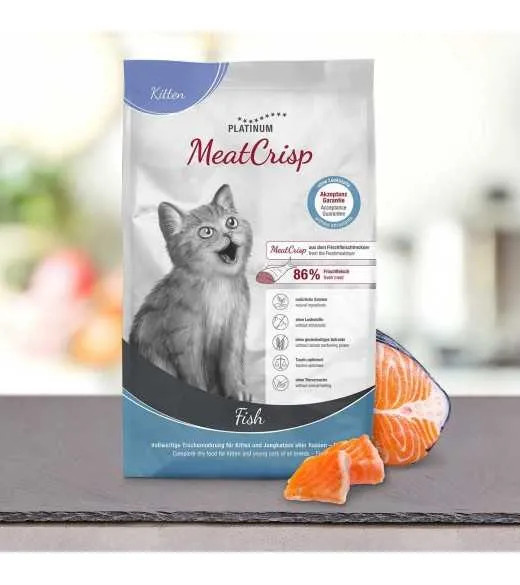 12 kg PLATINUM MeatCrisp Kitten Fish killingemad Kattemad fra PLATINUM som din killing vil elske. For første gang har en Freshme 12 kg PLATINUM MeatCrisp Kitten Fish killingemad Kattemad fra PLATINUM som din killing vil elske. For første gang har en Freshme