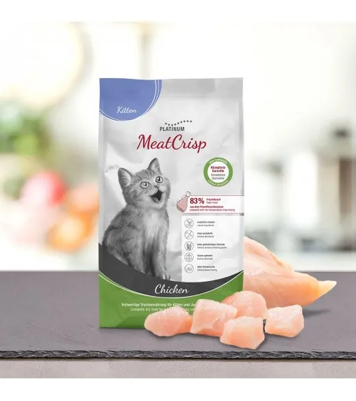 7,5 kg PLATINUM MeatCrisp Kitten Chicken killingemad Kattemad fra PLATINUM som din killing vil elske. For første gang har en Fre 7,5 kg PLATINUM MeatCrisp Kitten Chicken killingemad Kattemad fra PLATINUM som din killing vil elske. For første gang har en Fre