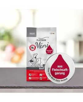 14 x 900 gram PLATINUM MINI Oksekød voksen hundefoder PLATINUM MINI Adult Hundefoder Oksekød og Kartoffel er et sundt komplet hu