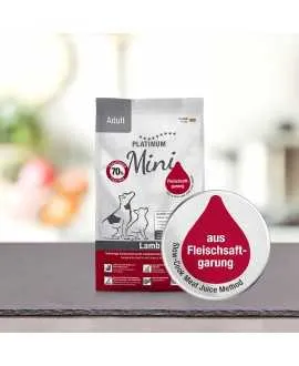 14 x 900 g PLATINUM MINI Lam Voksen hundefoder PLATINUM MINI adult lam og ris er et sundt komplet&nbsp;koldpresset hundefoder der si