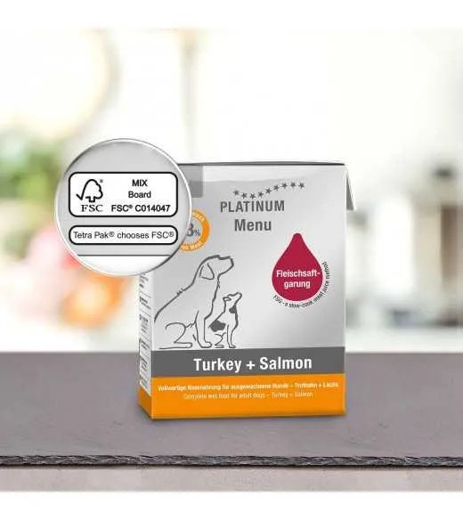Label til PLATINUM Menu Kalkun og Laks