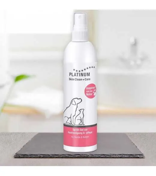 PLATINUM Skin Clean+Care Spray 250 ml med hypoklorsyre PLATINUM&nbsp;Skin Clean+Care er en&nbsp;spray til rengøring og pleje af huden. Den