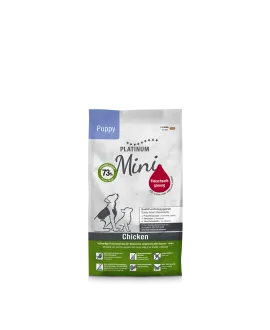 50 gram PLATINUM Mini Puppy Kylling foderprøve Foder prøver på PLATINUM Mini Puppy Kylling Hvalpefoder er et sundt komplet kold